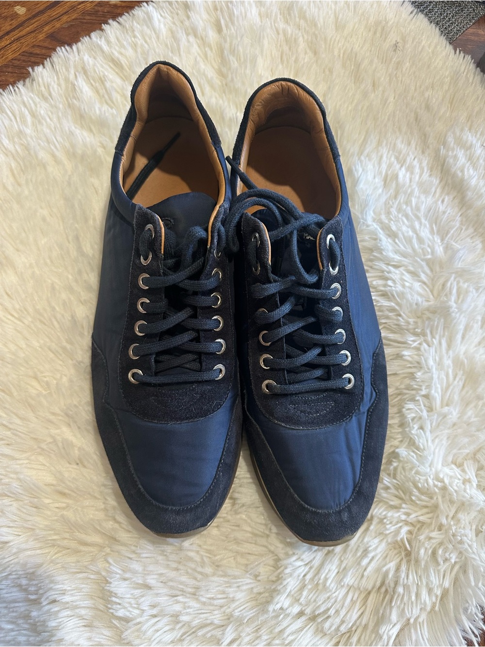 Magnanni Navy Lace-Up Sneakers Size 11